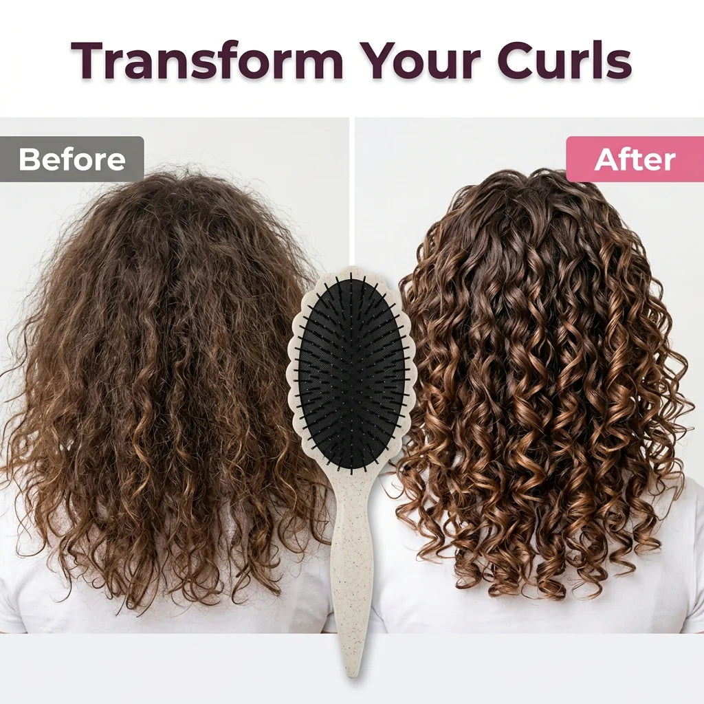Anti-Frizz Curl Styling Brush — Defined Curls Without Frizz Or Pulling