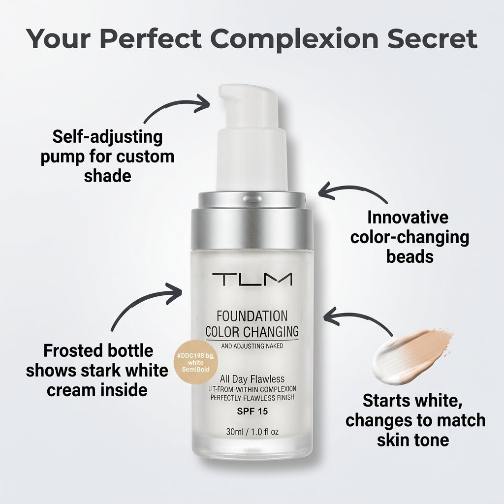 Color-Changing Foundation — Natural-Looking Coverage Without The Heavy Makeup Feel