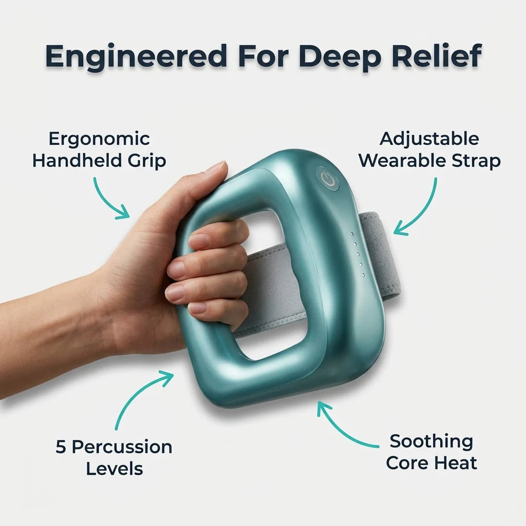 Heated Percussion Massager Belt — Relieve Muscle Tension Without Expensive Massage Sessions