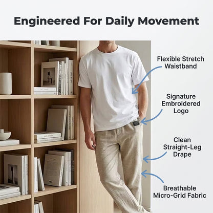 Breathable Straight-Leg Trousers For Men