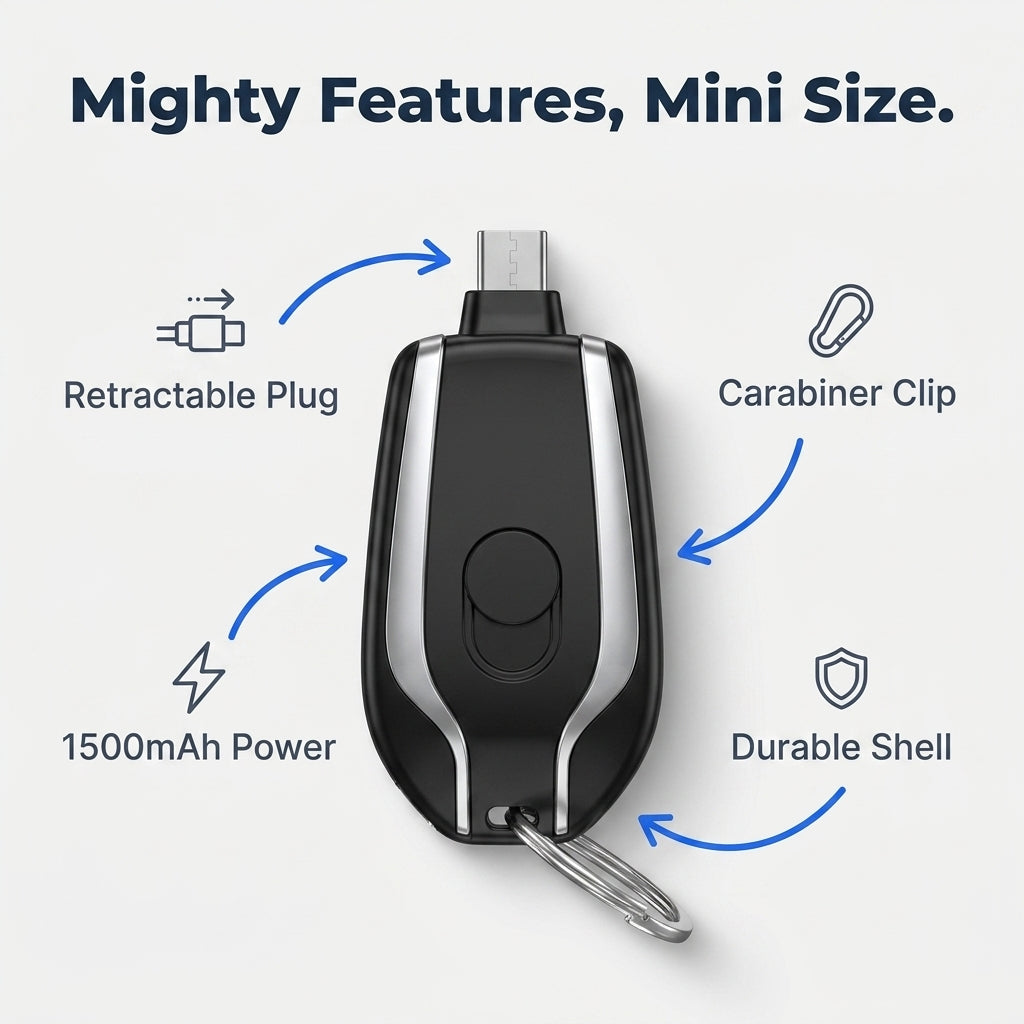 Keychain Mini Power Bank — Emergency Charging Without Bulky Cables
