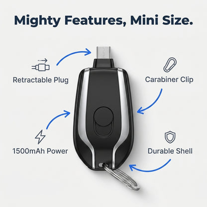 Keychain Mini Power Bank — Emergency Charging Without Bulky Cables