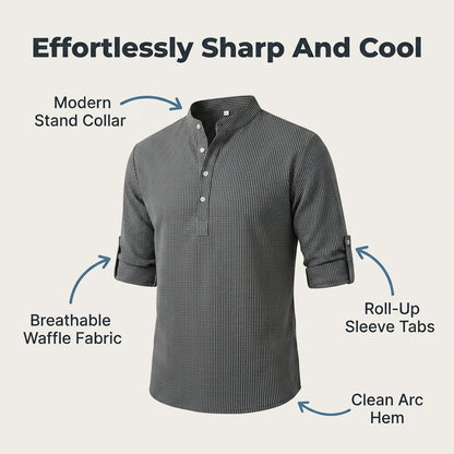 Men’s Long-Sleeve Casual Shirt — Clean Style Without Feeling Stiff