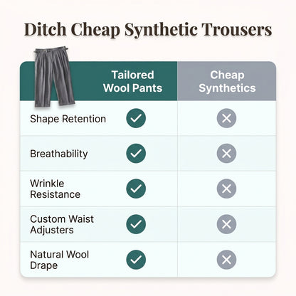 Italian-Style Wool Business Pants — Refined Formal Style Without Stiff, Uncomfortable Trousers