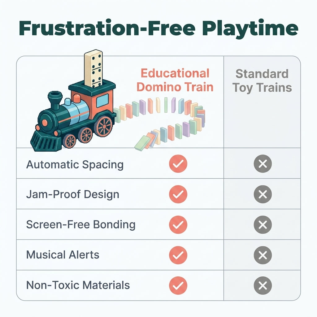 Domino Train Toy — Screen-Free Learning Through Colourful Chain Reactions