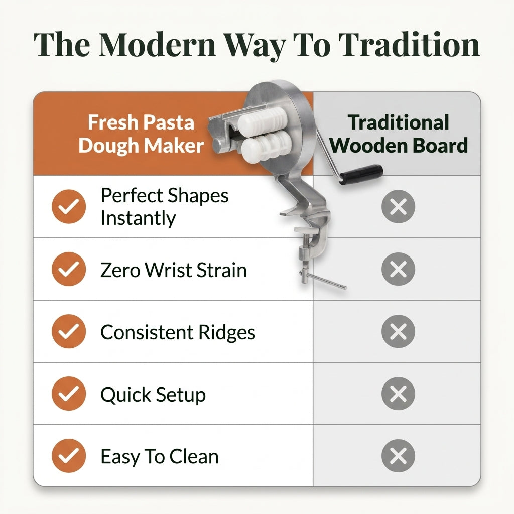 Manual Cavatelli Pasta Maker — Fresh Homemade Pasta Without Hand-Rolling Every Piece