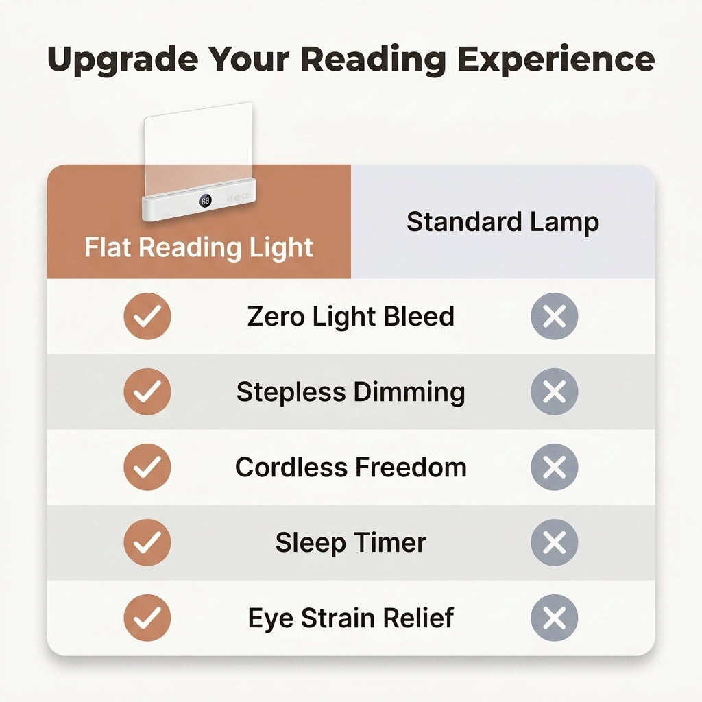 Night Reading Lamp — Eye-Comfort Light Without Disturbing The Room