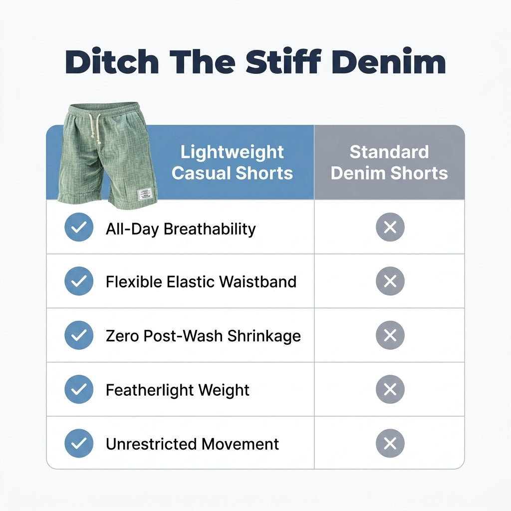 Relaxed Fit Casual Shorts — Easy Summer Comfort Without Stiff Pants