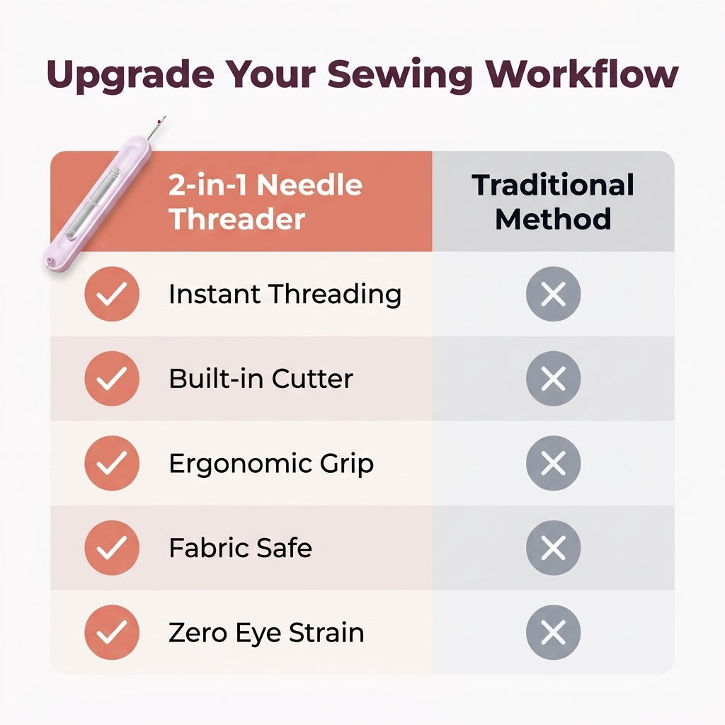 Needle Threader & Cutter Duo — Thread Needles & Trim Cleanly Without Frustration