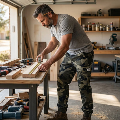 Casual Camo Work Pants — Practical Storage Without Bulky Workwear