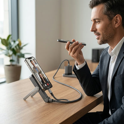 2-in-1 Fast Charging Cable — Charge Your Phone Without Holding It Up