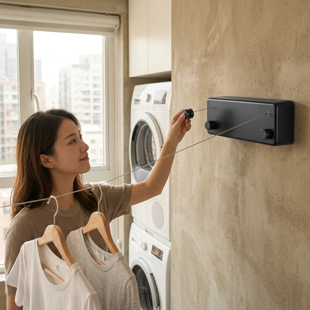 Retractable Clothesline — Dry More Laundry Without Losing Space