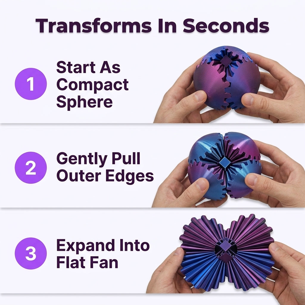 Twisting Gear Globe — Stress-Relief Fidgeting With Mesmerising Mechanical Motion