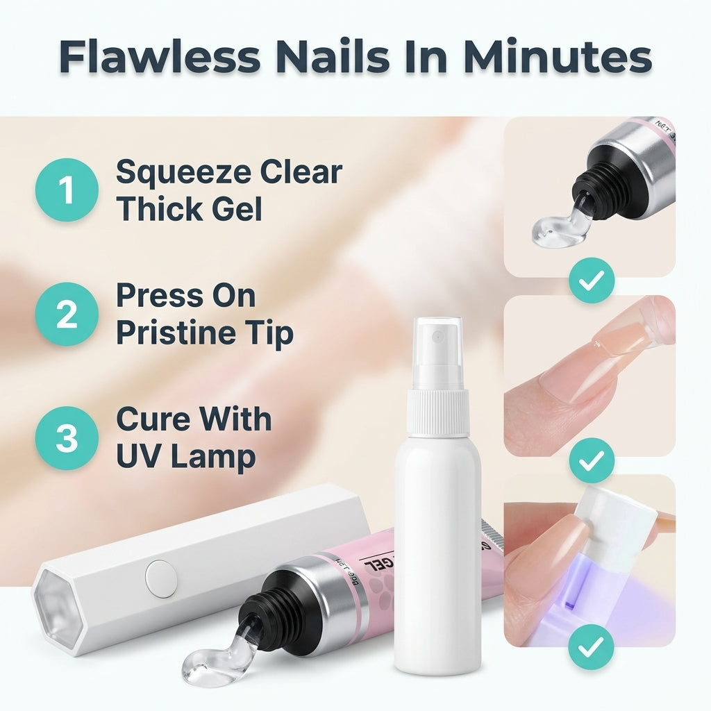 3-in-1 Gel Nail Glue Kit — Long-Lasting Press-On Nails Without Salon Appointments