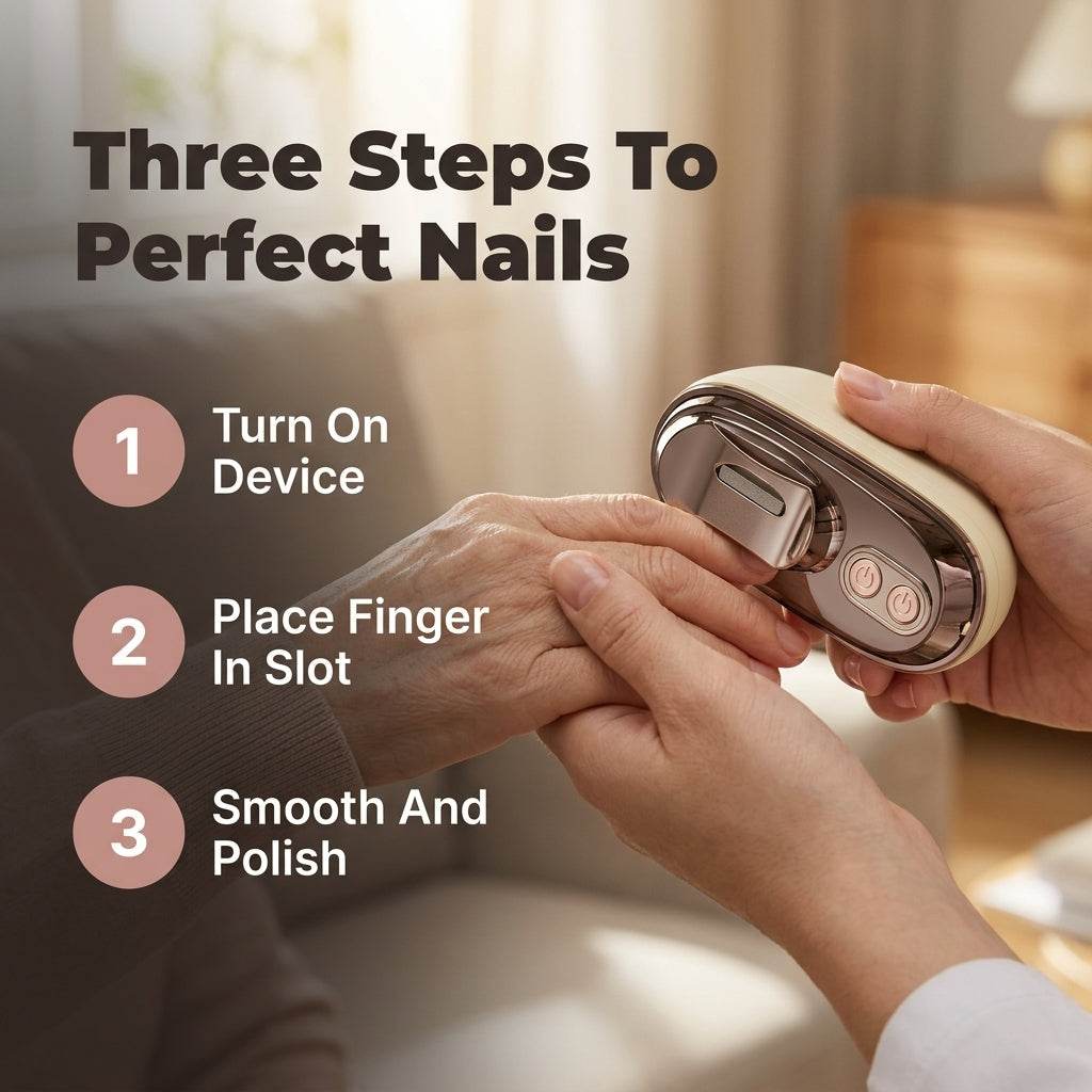2-in-1 Electric Nail Clipper & Polisher — Trim & Smooth Nails Without Sharp Clippers