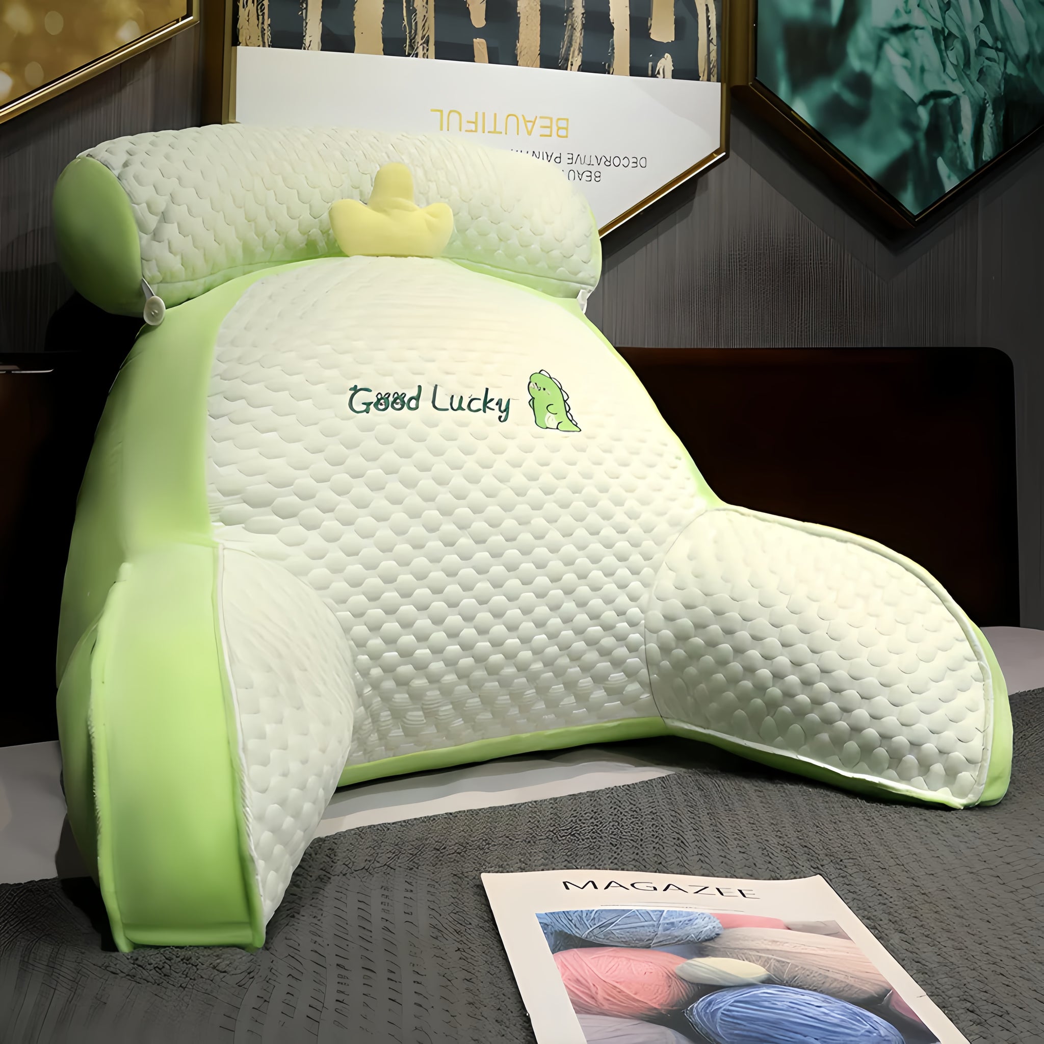 Back & Neck Comfort Pillow — Comfortable Lounging Without Stacking Pillows
