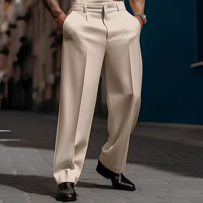 Men’s Pleated Wide-Leg Pants — Relaxed Style Without Tight, Restrictive Trousers