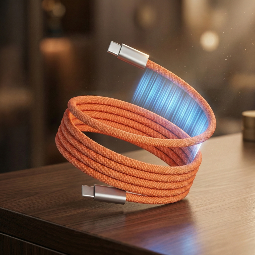 Magnetic Anti-Tangle Charging Cable — Fast Charging Without The Cable Clutter
