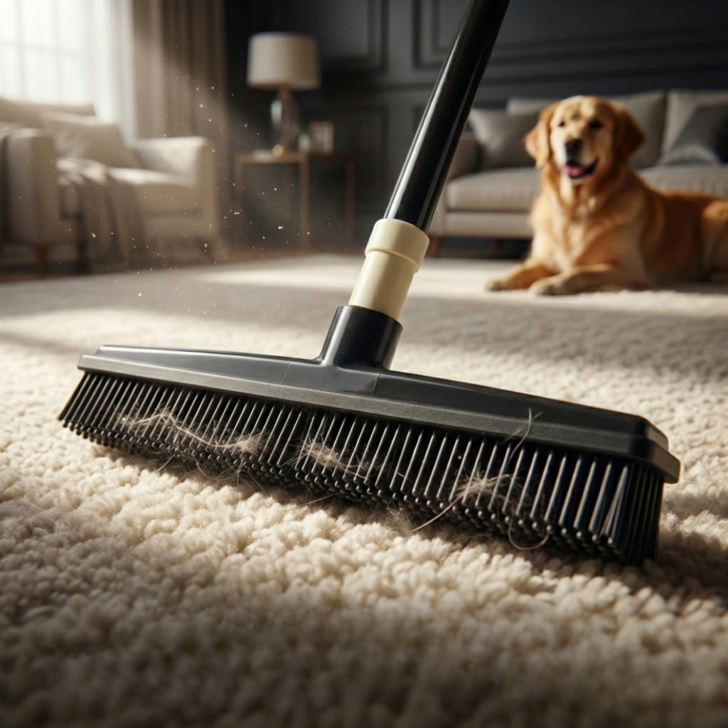 Pet Hair Removal Broom — Lift Stubborn Fur Without Vacuums, Sticky Rollers, Or Endless Sweeping