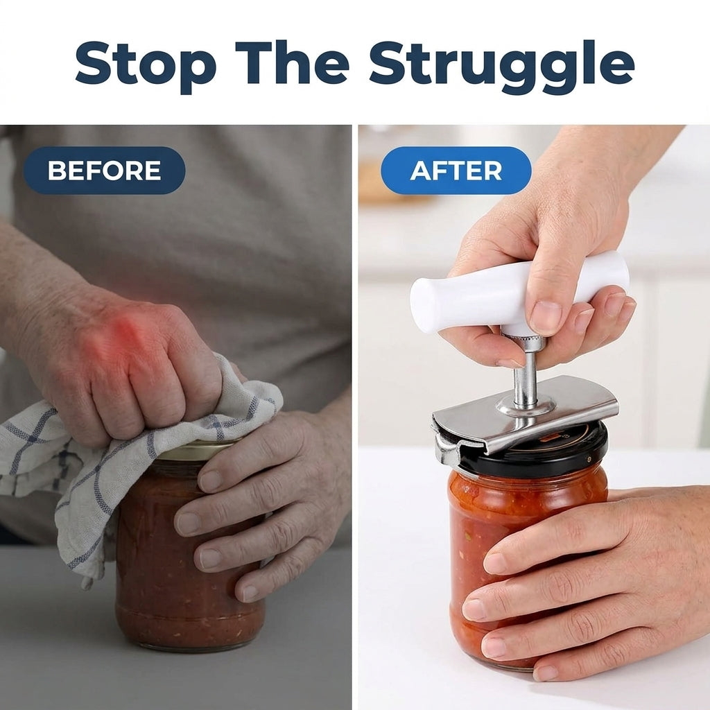 Adjustable Grip Jar Opener — Open Tight Lids Without Hand Strain