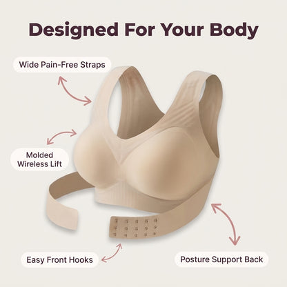 Wireless Posture Support Bra — Lift, Coverage & Back Support Without Painful Wires