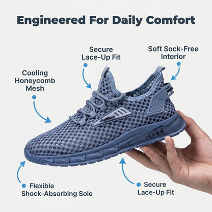 Breathable Mesh Sneakers — All-Day Comfort Without Heavy Shoes