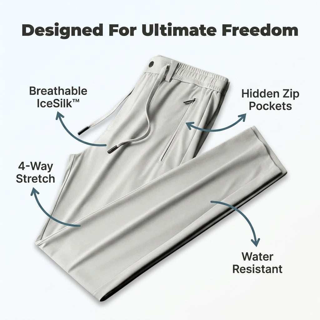Ice Silk Performance Pants — Stay Cool, Move Freely & Look Sharp