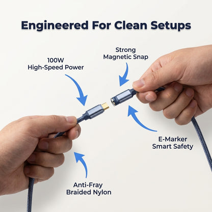Magnetic Anti-Tangle Charging Cable — Fast Charging Without The Cable Clutter