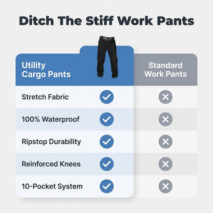 Men’s Waterproof Utility Pants — Outdoor Protection Without Stiff, Heavy Pants
