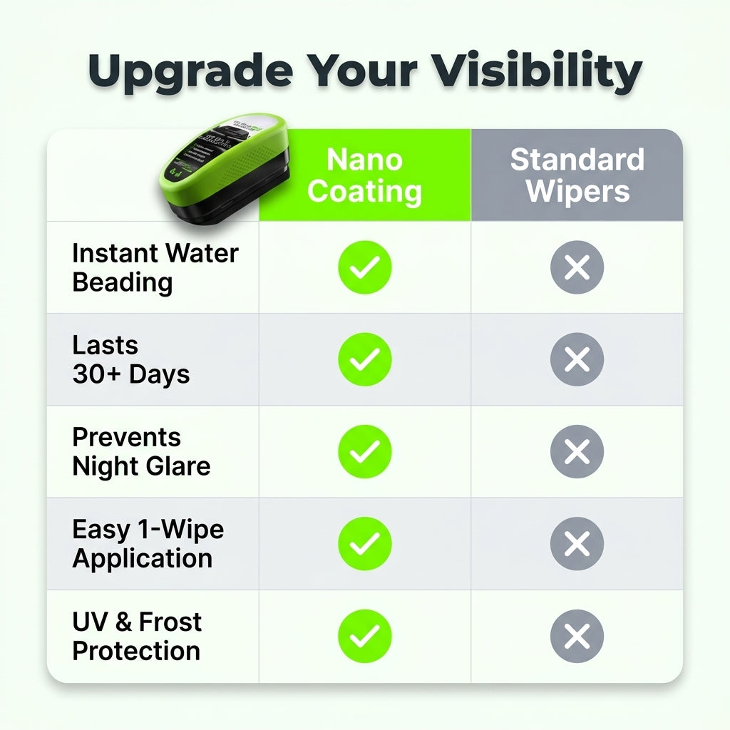 Hydrophobic Glass Protector — Clearer Driving Visibility In Rain & Fog