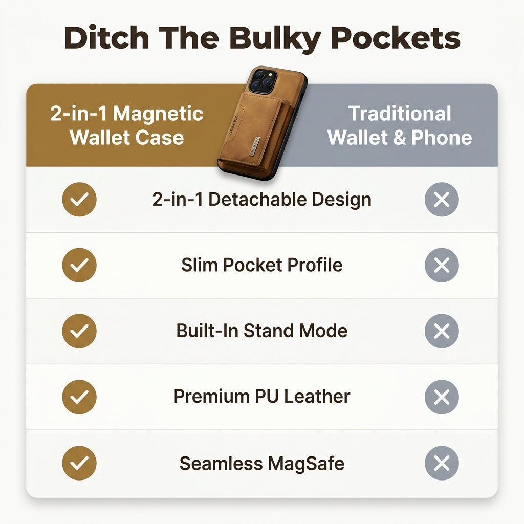 Detachable Wallet Phone Case — Protect, Carry & Watch Hands-Free Without A Bulky Wallet