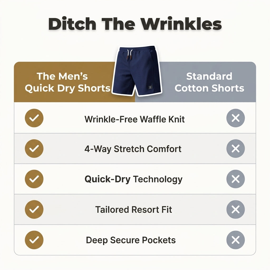 Men’s Quick-Dry Comfort Shorts — Stay Cool Without Looking Too Casual