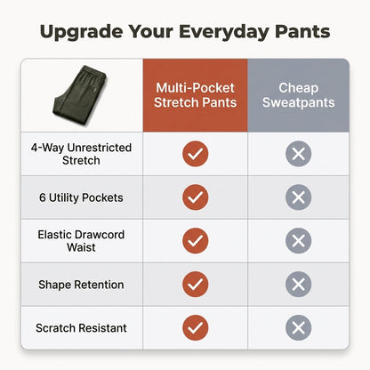 High-Stretch Cargo Pants — Everyday Utility Without Stiff, Restrictive Pants
