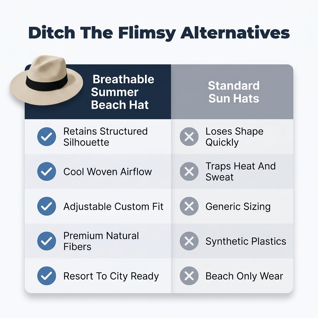 Classic Panama-Style Hat — Polished Sun-Ready Style Without Heavy Headwear