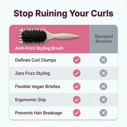 Anti-Frizz Curl Styling Brush — Defined Curls Without Frizz Or Pulling