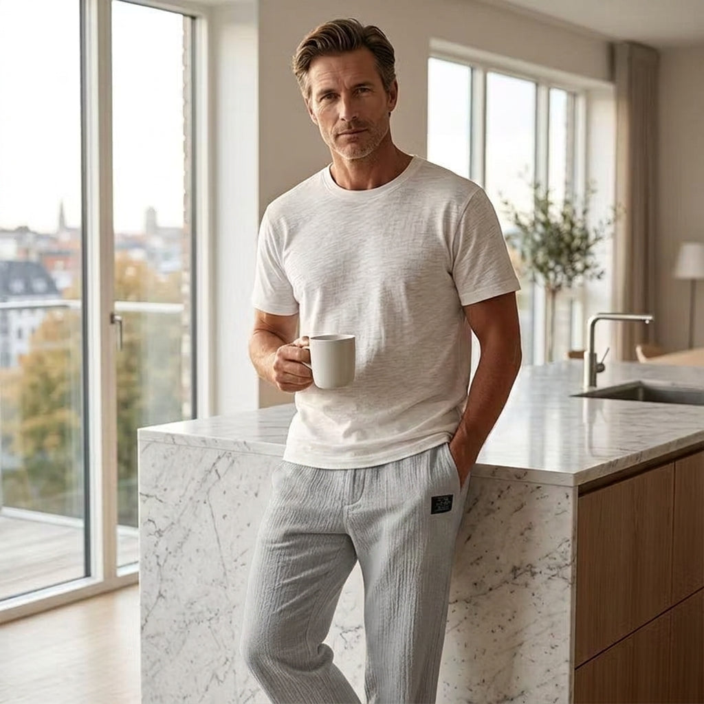 Breathable Straight-Leg Trousers For Men