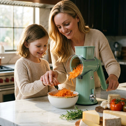 Rotary Vegetable Slicer — Slice, Shred & Grate Fresh Ingredients In Seconds