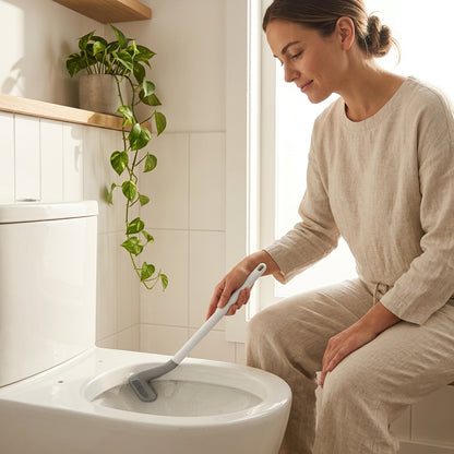 Silicone Toilet Brush - End of Smelly Brushes and Stained Toilet Bowls