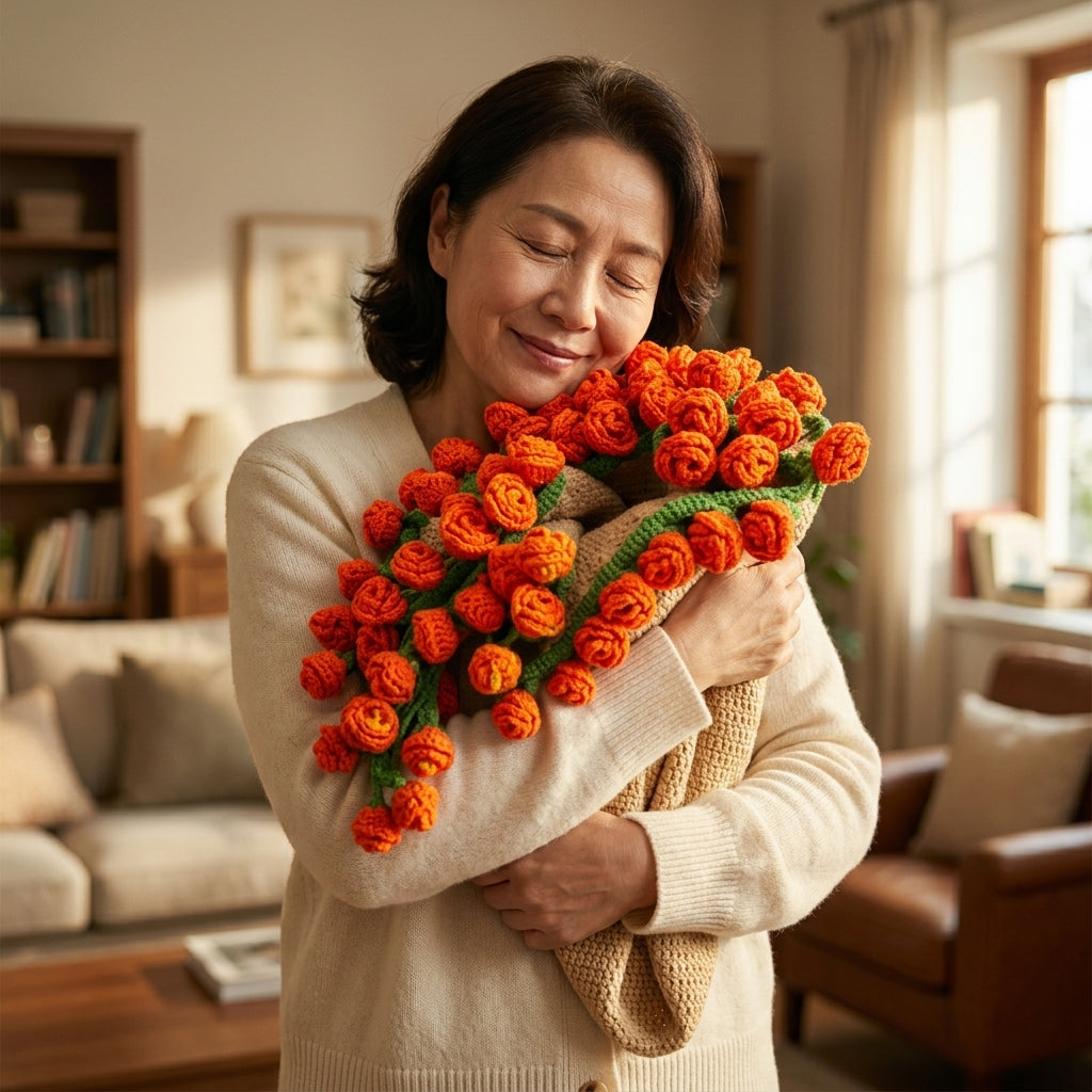 Crochet Rose Bouquet — Lasting Flowers Without Wilting
