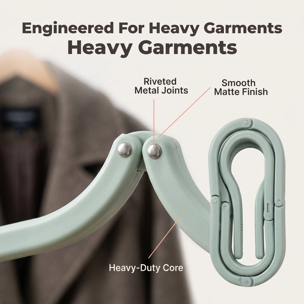 Travel Folding Hangers — Keep Clothes Neat Anywhere Without Bulky Hangers