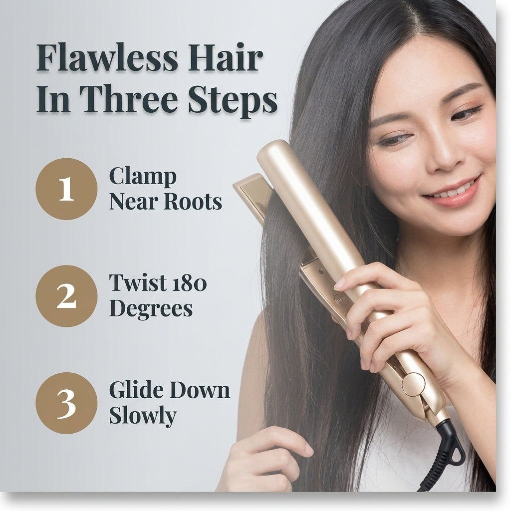 2-in-1 Hair Straightener & Curler — Sleek Hair Or Soft Curls With One Styling Tool