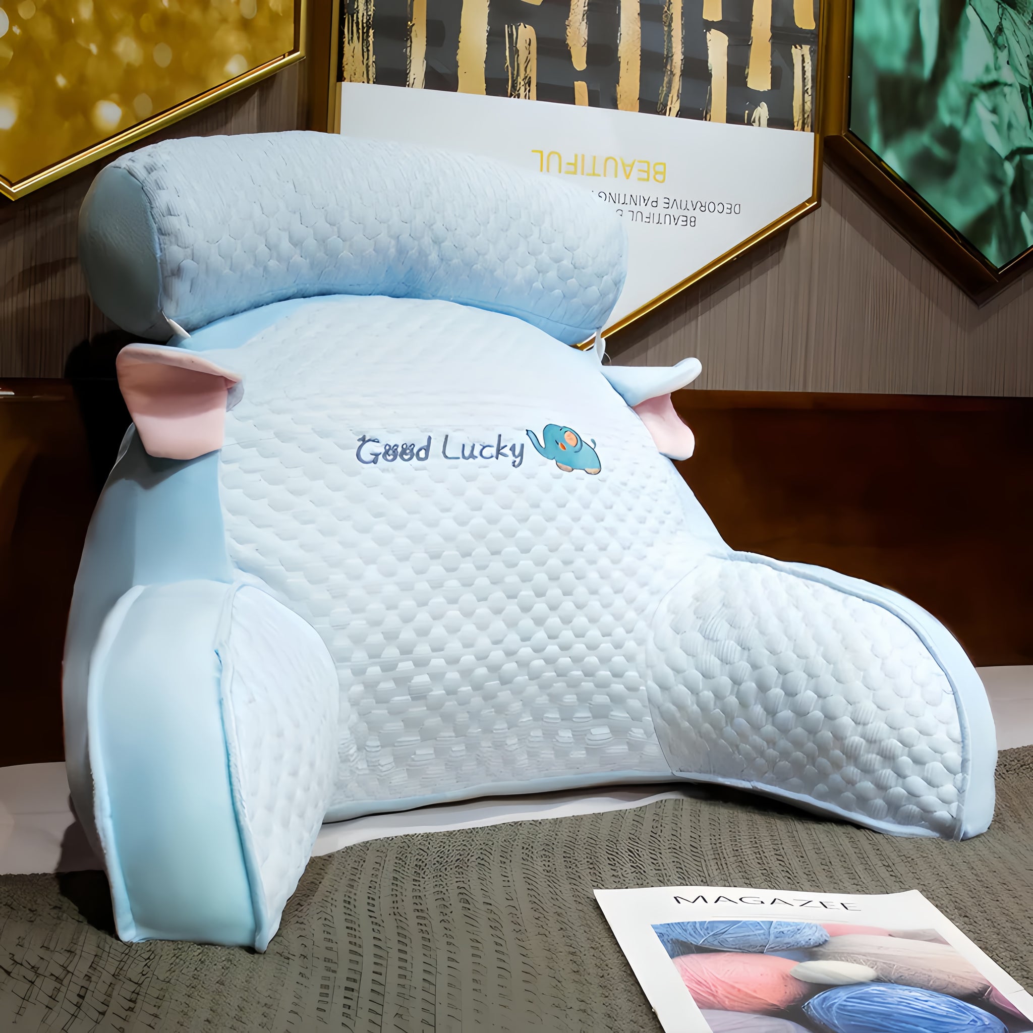 Back & Neck Comfort Pillow — Comfortable Lounging Without Stacking Pillows