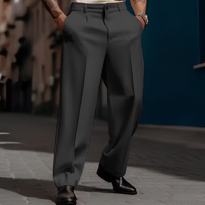 Men’s Pleated Wide-Leg Pants — Relaxed Style Without Tight, Restrictive Trousers