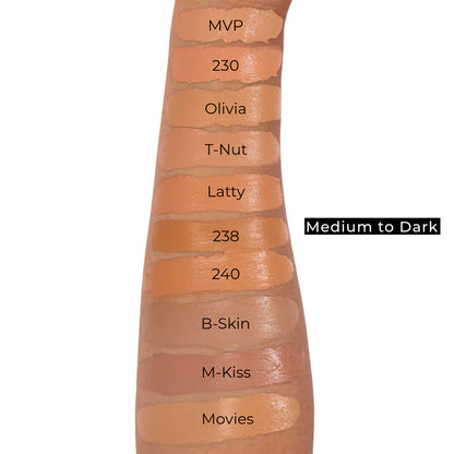 40-Shade Soft Matte Concealer — Even Skin Tone Without Midday Creasing
