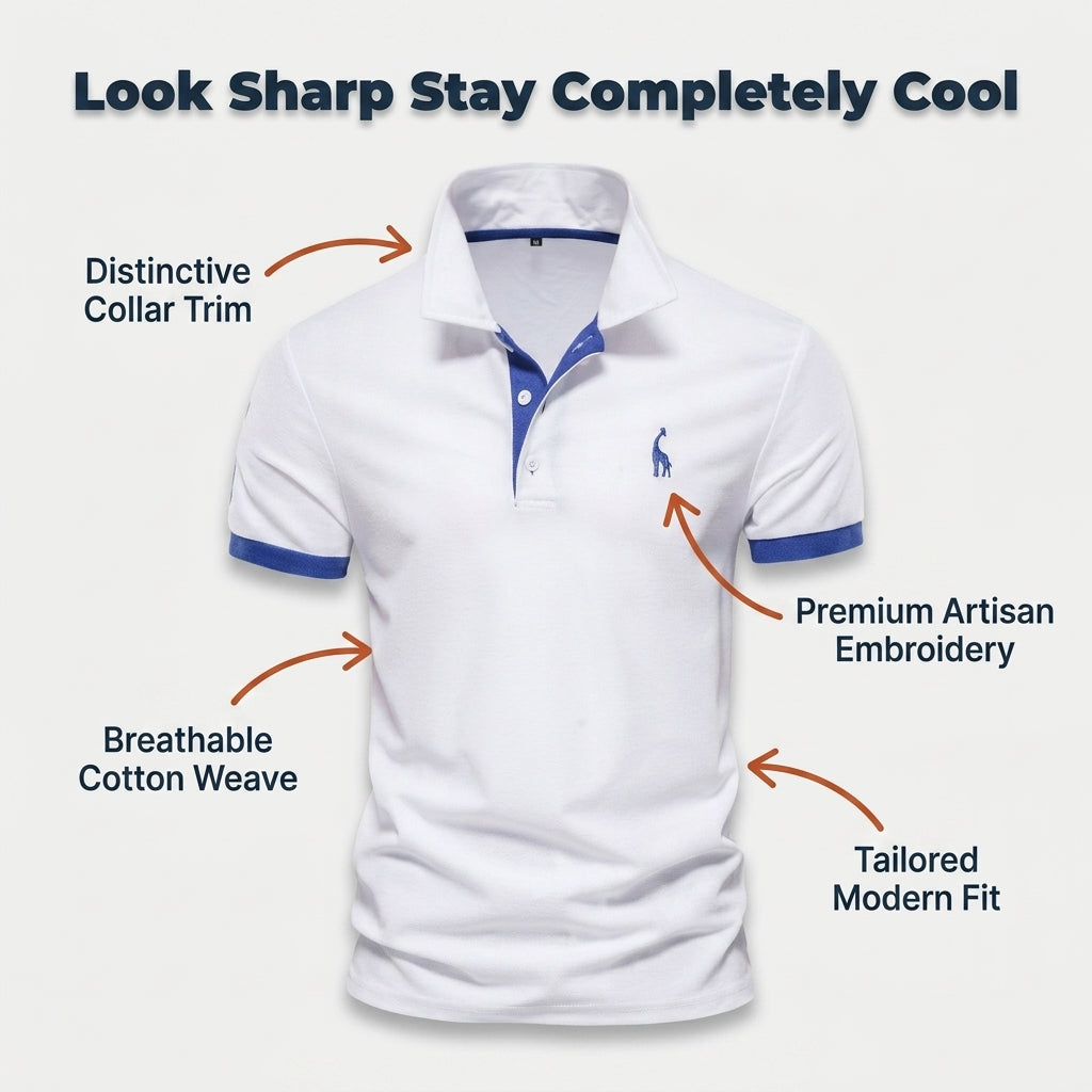Embroidered Short-Sleeve Polo — Clean Summer Style Without Heavy Layers