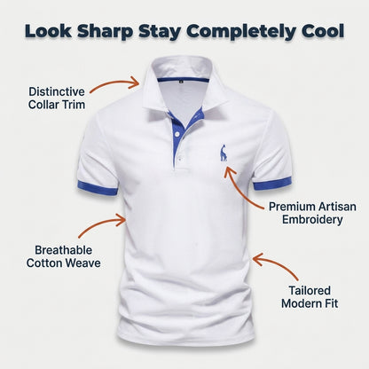 Embroidered Short-Sleeve Polo — Clean Summer Style Without Heavy Layers