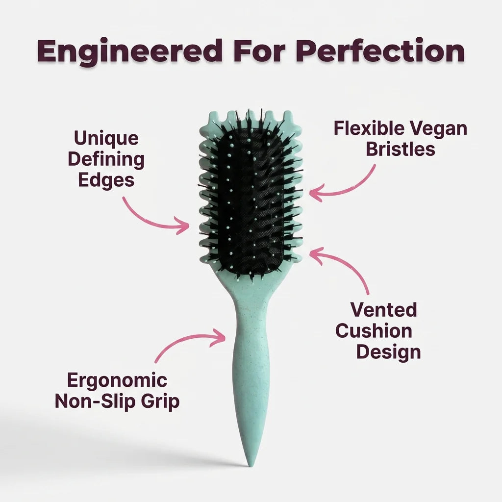 Anti-Frizz Curl Styling Brush — Defined Curls Without Frizz Or Pulling
