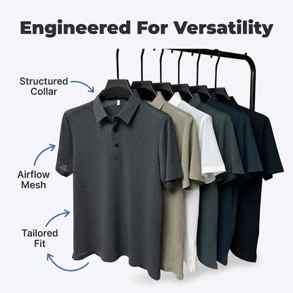Textured Comfort Polo Shirt — Clean Style Without Heavy Fabric