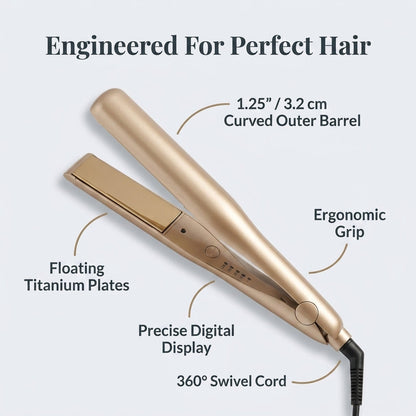 2-in-1 Hair Straightener & Curler — Sleek Hair Or Soft Curls With One Styling Tool