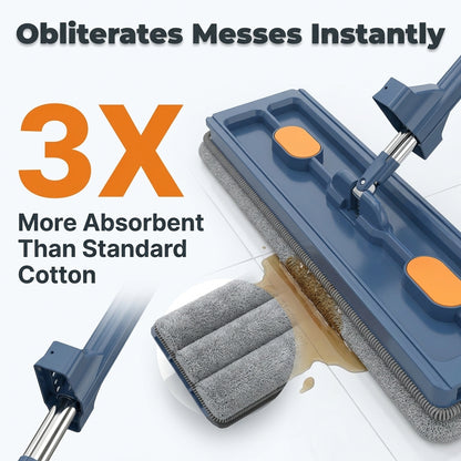 Hands-Free Microfiber Mop — Effortless Cleaning Without Wet Hands